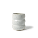 pottery iced coffee cup white